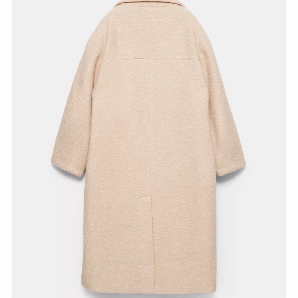 Pull and bear Long Coat Beige (bouclé) - Picture 7 of 9